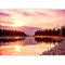 murando - Papier peint panoramique paysage 350x256 cm - Revêtement mural décoration salon - Design moderne - Nuages arbres photographie montagnes lac paysage ciel coucher de soleil c-B-0631-a-a