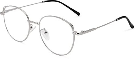 Pro Acme Blue Light Blocking Glasses for Women, Screen Reading Glasses, TV, Phone, Computer Gaming Glasses (Sliver)