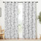 KGORGE Boho Verdunkelungsvorhänge, große Fensterbehandlung, Privatsphäre, wärmeisolierende Vorhänge für Kinder, Jugendliche, Schlafzimmer, Wohnzimmer, 1 Paar, B 132 x L 241,3 cm, Grau und Weiß