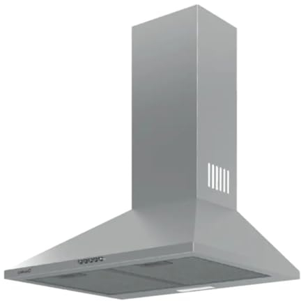 Cata Campana Extractora Decorativas Trapezoidales V 6000 X/C 3 Niveles de Extracción Panel de Control Mecánico Motor Consumo Máximo Energía 120W Iluminación LED Ancho 59.6 cm Color Acero Inoxidable