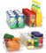 KICHLY Stackable Fridge Organisers - Set of 4 Storage Containers with Handles - Multipurpose Organizer Boxes For Kitchen, Fridge, Cupboard, Snacks, Cans, Tins, Pantry, Under Sink - BPA Free - Clear