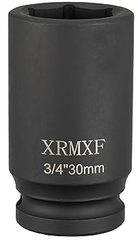 XRMXF Sechskant-Kraft-Stecknuss, Kraft-Steckschlüssel-Einsatz, 3/4 Schlagschrauber-Nüsse, lang, 30mm