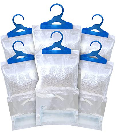 STERUN 6 Wardrobe Dehumidifier Hanging Bags With Leak Proof Storage Bag & Hanging Hook Ideal To Stop Mould, Mildew & Condensation For Wardrobe | Hanging Dehumidifier Bags | Damp Remover