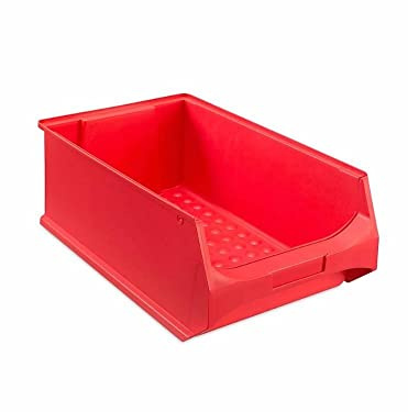 Rote Sichtlagerbox 5.0 | HxBxT 20x30x50cm | 21,8 Liter | Sichtlagerbehälter, Sichtlagerkasten, Sichtlagerkastensortiment, Sortierbehälter