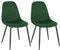 Lestarain Esszimmerstühle 2er Set, für Schlafzimmer Küche Wohnzimmer, ergonomisches Design, Küchenstühle mit Samtbezug, Metallbeinen, Dunkelgrün
