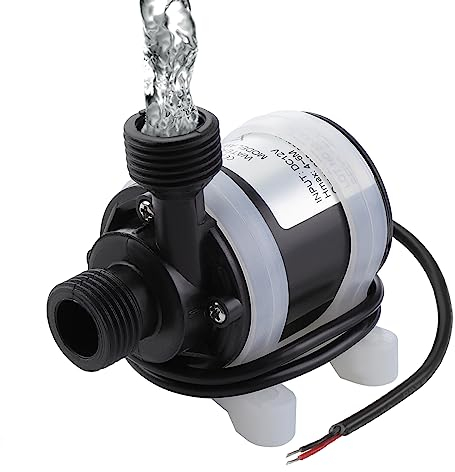 WiMas DC 12V Brushless Submersible Water Pump 800L/H 5M Mini Drive Water Pump, Amphibienpumpe mit Silikonhalterung für Fish Tank Solar Aquarium Teich Wasserzirkulation