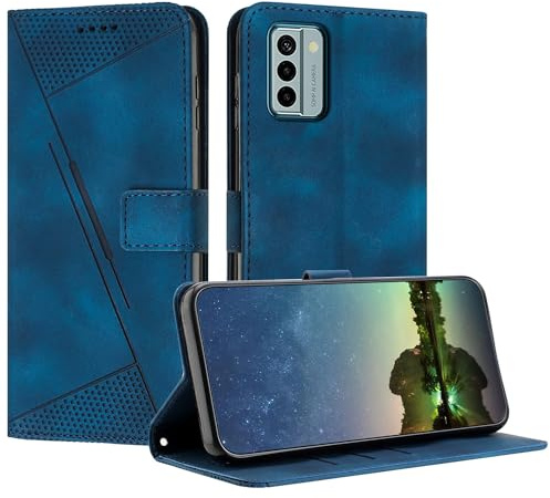 Mo-Beauty Handyhülle für Nokia G22, PU Leder Brieftasche Klapphülle Magnetic Standfunktion Kartenfach Schutzhülle hülle für Nokia G22 - Blau
