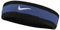 Nike Swoosh Headband Black Blue - One Size