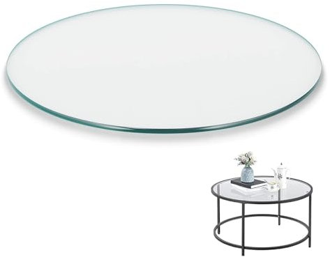 Tischplatte Aus GehäRtetem Glas, Rundes Glas GroßE Arbeit Stabile Tischplatte, Runde Tischplatte Aus GehäRtetem, Glas Sicherheitsglas, Transparent Rund, Tisch Glasplatte Ersatzteil ( Size : 70CM(28INC