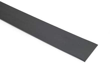 1 Metre Durable PVC Flat Bar Trim Door Window Architrave UV Resistance in Multiple Sizes, Black or White Cover TMW Profiles (Anthracite 19 x 2.7 mm)