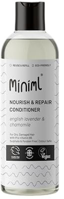 Miniml Natural English Lavender & Chamomile Conditioner - Nourish & Repair - For Dry, Damaged Hair with Pro-Vitamin B5 - Sulphate & Paraben Free, Vegan & Cruelty Free - 500ml Bottle