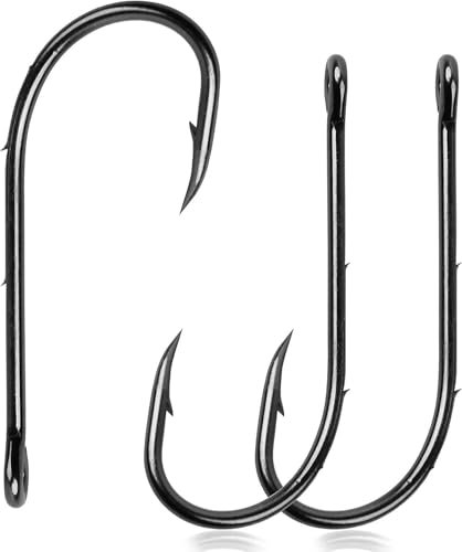 25pcs Baitholder Fishing Hook in Silver/Nickel - Size 8 to 2 (1/0 - Medium/Large)