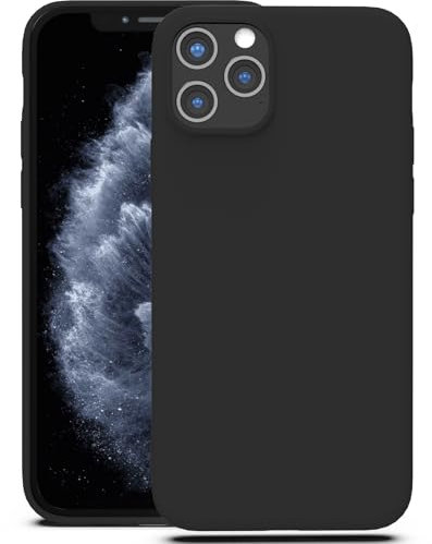 Zuvirelx Silikon Handyhülle für iPhone 11 Pro Hülle, Weiches Griff, Dünne, Minimalistisch, Stoßfest, rutschfest, Taschenpassend - Schwarz