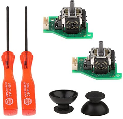 1 jeu de joystick sans dérive avec kit de tournevis, capteur analogique pour Wii U, module de joysticks gauche et droit