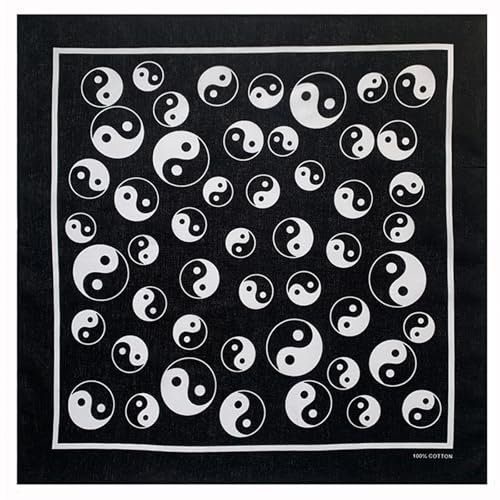 kokdid 53,3 cm cooles Muster, Bandana, Kopftuch für Damen, Herren, quadratisch, Turbane, Kopftuch, bunt, Kopfbedeckung