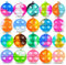 FENQURO 20 pièces pop it Porte-clés Pop, Mini-Jouets Fidget, Anti-Stress Enfants, Cadeaux de fête pour Les Enfants de 4-8, Goodie Bag Stuffers pour Les Prix de la Salle de Classe