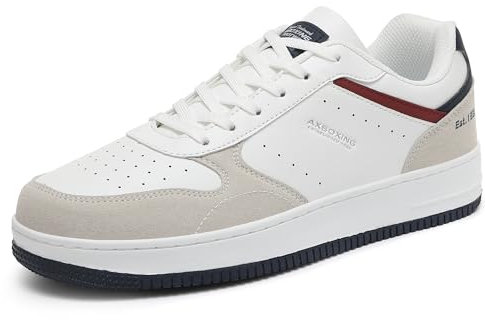 AX BOXING Sneakers Herren Mode Herrenschuhe Freizeitschuhe Atmungsaktive Walkingschuhe 41-46 EU (Grau,44 EU)