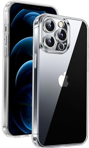 TECHTRENCH Clear Case for iPhone 12 Pro [Military-grade Protection] Shockproof Anti-Scratch Protective Phone Case Thin Slim Cover for iPhone 12 Pro Cover
