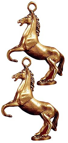 STOBOK 2stücke Messing Pferdeanhänger Schlüsselanhänger Diy Kleine Tierkreis Pferde Deko Schmuck Langlebig Praktisch Vielseitig Für Schlüssel Taschen Rucksäcke