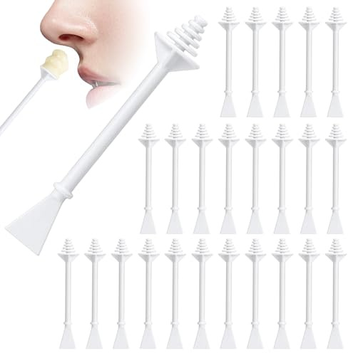 150 Pcs Nose Wax Sticks Dual-End Waxing Sticks 2-in-1 Nasal Wax Spatulas | HXC Plastic Wax Applicator Sticks Beauty Tool Accessories for Men Women Nose Eyebrow Facial Hair Cleaning, White