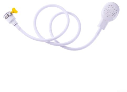 Tubo doccia portatile per vasca da bagno con morsetto adatto, compatibile con DN15 per rubinetti, adatto per animali domestici per il bagno e la pulizia della casa, costruzione in gomma (2,2 m)