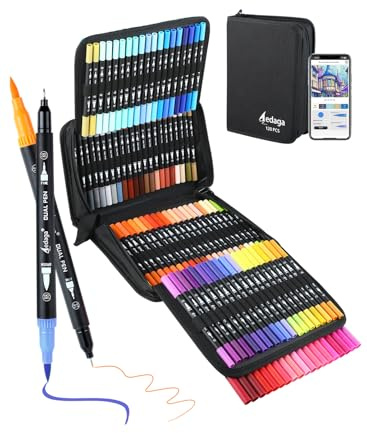 HornedDragon 120 Couleurs Feutres Coloriage Adulte, Feutre Aquarelle
