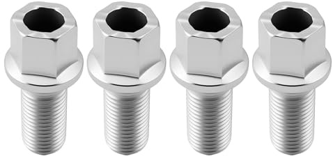 4 pernos de rueda M14x1.5x27 mm antirrobo zincados de acero aleado 40Cr SW17