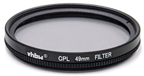 vhbw Universal Polarisationsfilter für Kamera Objektive mit 49mm Filtergewinde - Zirkularer Polfilter (CPL), Schwarz