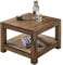 FineBuy Couchtisch Massiv-Holz 60 x 60 cm Wohnzimmer-Tisch Design braun Landhaus-Stil Beistelltisch Natur-Produkt Wohnzimmermöbel Unikat modern Massivholzmöbel Echtholz rechteckig
