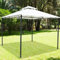 BAKAJI Gartenpavillon, 3 x 3 m, Gestell aus Metall mit Abdeckplane, 180 g/m², regenfest, Farbe Beige