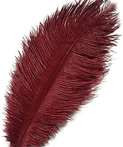 Crenze 10Pcs Straußenfedern 12-14Inch (30-35cm) Für Haus Hochzeitsdekoration bietet (Burgund)