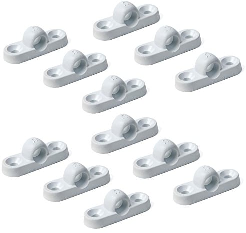 Bo-Camp Vorzeltösen 12er Set Kunststoff weiß 40 mm waagerecht für Vorzelte