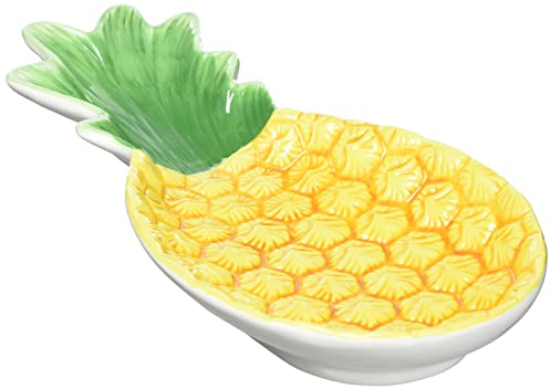 Excelsa Tropical Piatto/Posamestolo, Ceramica, Giallo, 27 x 12.5 x 3 cm