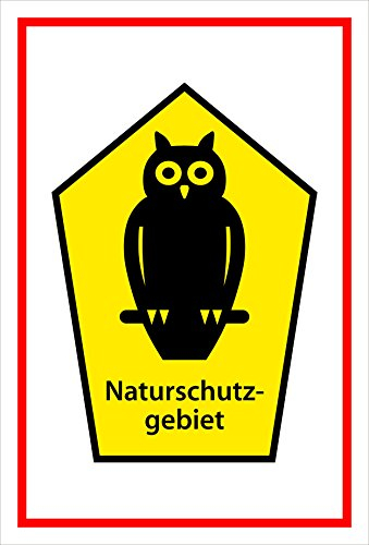 Melis Folienwerkstatt Schild Naturschutz-Gebiet - 30x20cm - Bohrlöcher - 3mm Aluverbund – 20 VAR S00359-035-B
