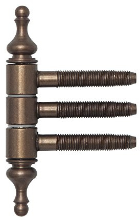 Einbohrzierband dreiteilig, 16 mm, Stahl bronze patiniert