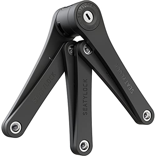 FoldyLock Compact Folding Bike Lock - Award Winning Patented High Security Cut Proof Bicycle Lock - Heavy Duty Anti Theft Smart Secure Guard with Key and Case for Bikes or Scooters - 85 cm
