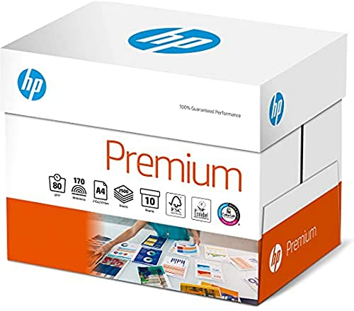 HP Kopierpapier Premium CHP 851: 80 g/m², A4, 2500 Blatt (10x250), extraglatt, weiß - Intensive Farben, scharfes Schriftbild
