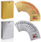 ISIYINER Spielkarten Wasserfeste Pokerkarten Spiel Playing Cards für Familienparty 2 Stück (Goldfolie & Silberfolie)