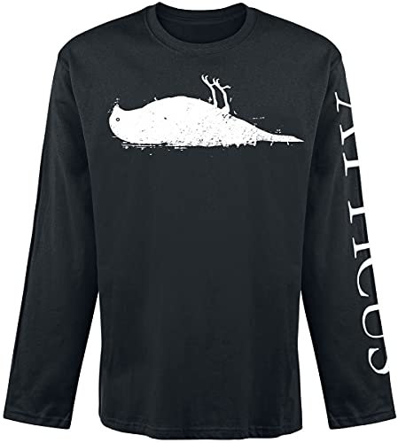 Atticus Bird Männer Langarmshirt schwarz S 100% Baumwolle Basics, Rockwear, Streetwear
