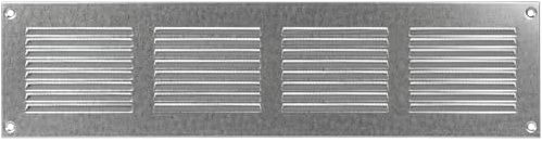 40 x 10 cm Verzinkt Abdeckung der Entlüftung – hochwertige Stahlrücklauf-Luftgitter – für Decke und Seitenwand – HVAC – mit Insektenschutz (400 x 100 mm, Verzinkt)