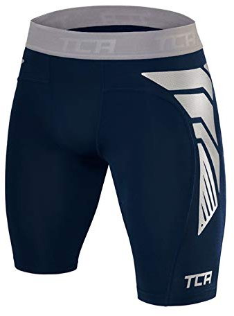 TCA Shorts Carbonforce Termici a Compressione per Uomo - Blu Scuro, S