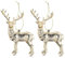Ideen mit Herz Deko-Hirsche | Anhänger | metallic | 2 Stück | ideal als Weihnachtsdeko, weihnachtlicher Baumschmuck, Christbaum-Deko (Design 1 | 11,5 x 14,5 cm | Gold)