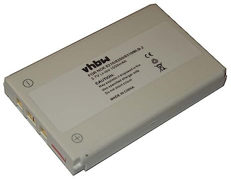 vhbw Akku kompatibel mit Nokia 6500, 8250, 7650, 6590i, 5210, 8270, 7150, 6590, 8210, 6510, 3610 Handy Smartphone Telefon (1050 mAh, 3,7 V, Li-Ion)