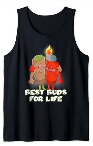 Beste Buds For Life Feuerzeug und Joint Kiffer Kiffen Gras Tank Top