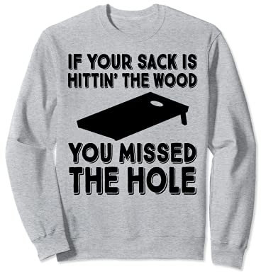 Cornhole Sack Quote Tailgate Party Football BBQ Geschenk Sweatshirt