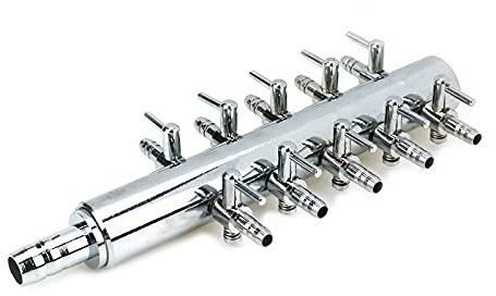 Dahszhi Aquarium 10 Way Inline Manifold Air Flow Pump Tubing Splitter Lever Control Valve