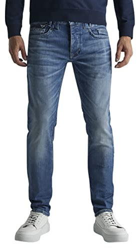 PME Legend Herren Jeans Commander 3.0 - Relaxed Fit - Blau - Fresh Mid Blue, Größe:30W / 34L, Farbvariante:Fresh Mid Blue PTR180-FMB