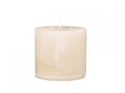 Chic Antique Macon rustikale Stumpenkerze Kerze Antik Altarkerzen 100% Paraffin Lange Brenndauer (Nude, 15x15 cm)