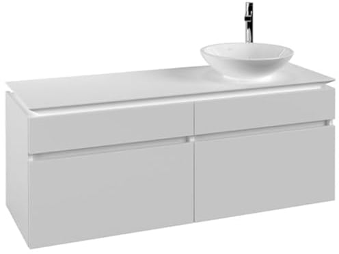 Villeroy & Boch Legato Waschtischunterschrank B590, 1400x550x500mm, Waschtisch rechts, Farbe: White Matt