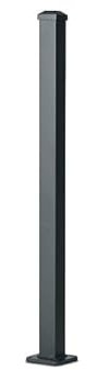 Gardenode Easy Clôture Poteau Aluminium sur Platine avec Chapeau H 86.5 cm Gris